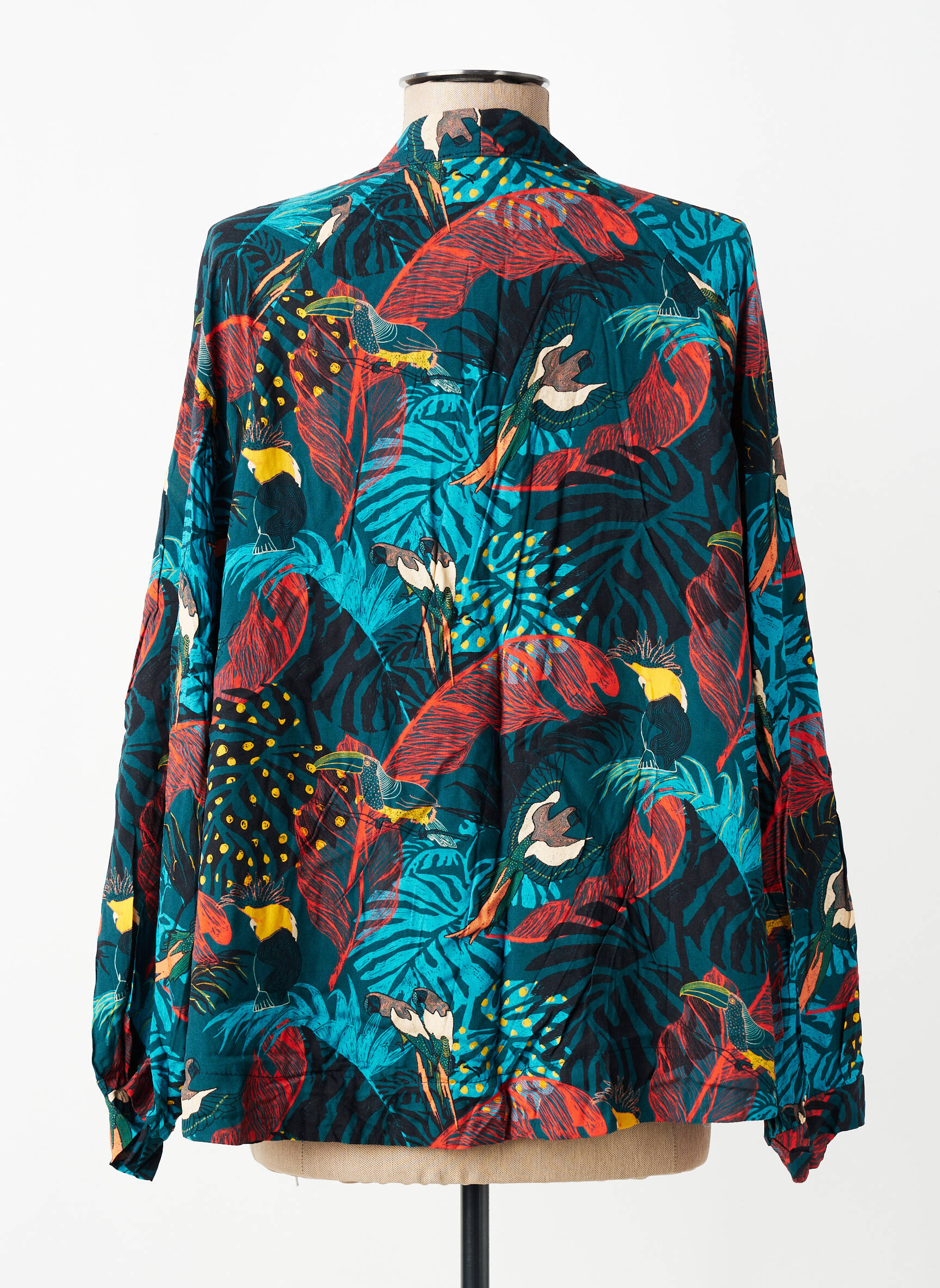 Veste casual coupe droite bleu PAKO LITTO femme