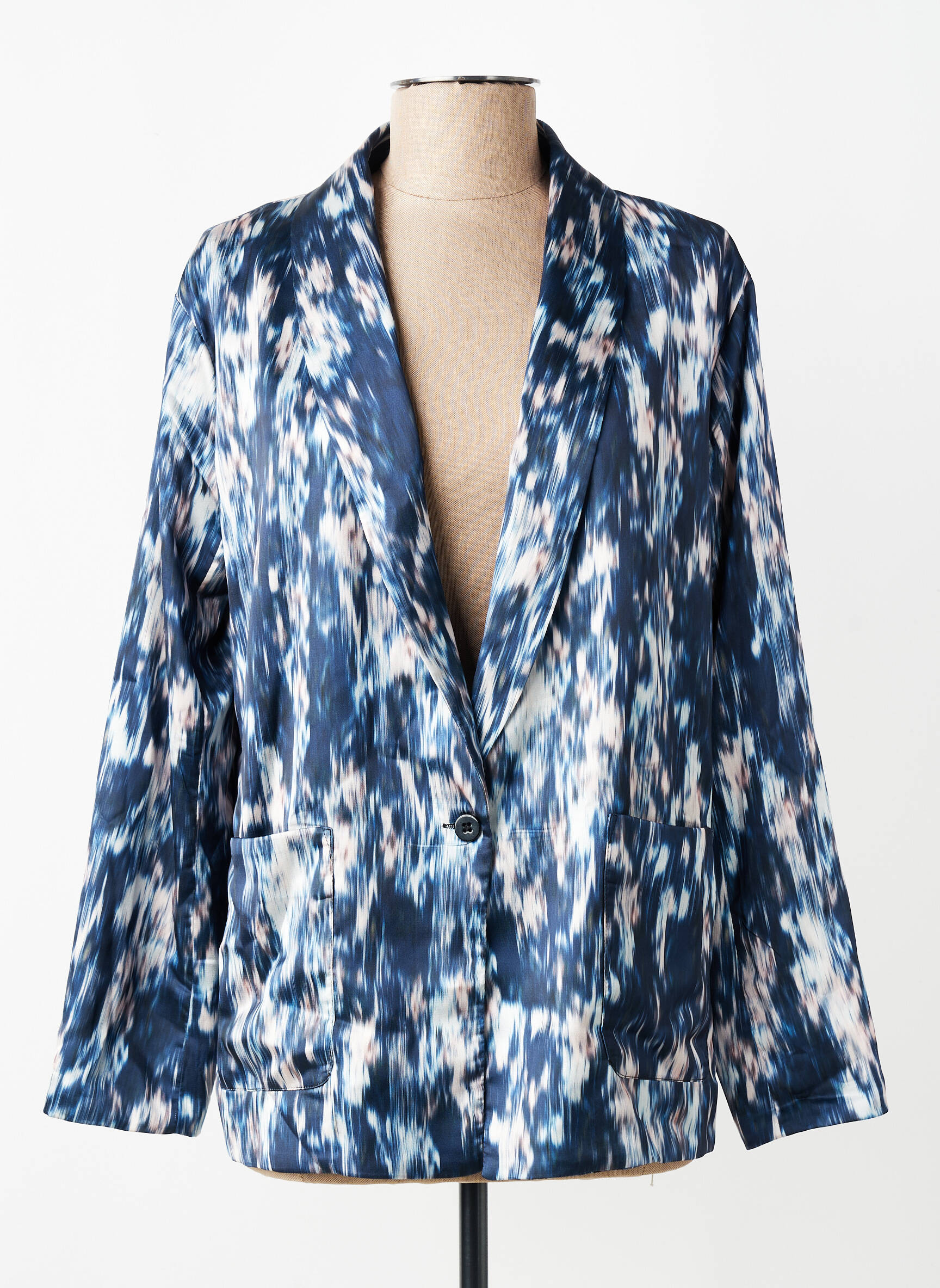 Veste casual col tailleur bleu MOLLY BRACKEN femme