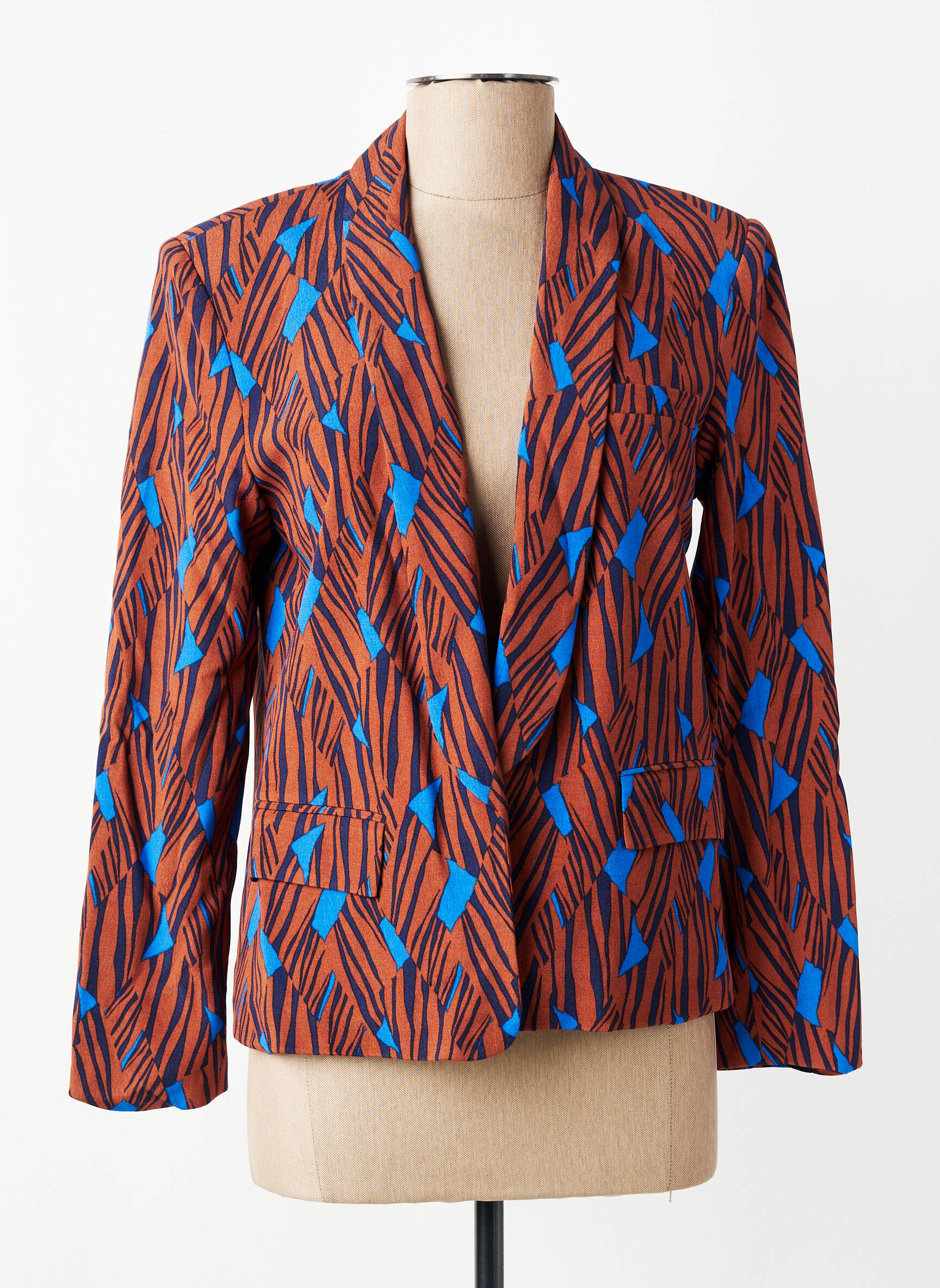 Blazer coupe cintrée marron RUE MAZARINE femme
