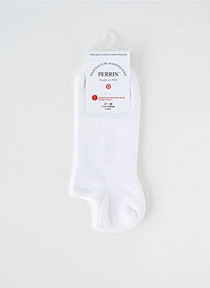 Chaussettes maille opaque blanc PERRIN femme