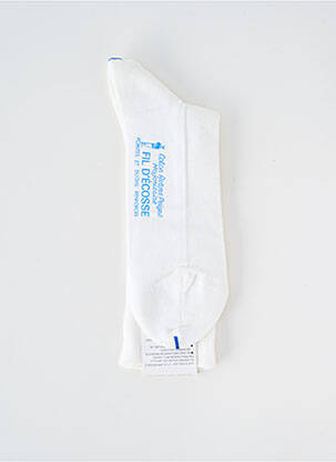 Chaussettes stretch blanc PERRIN homme