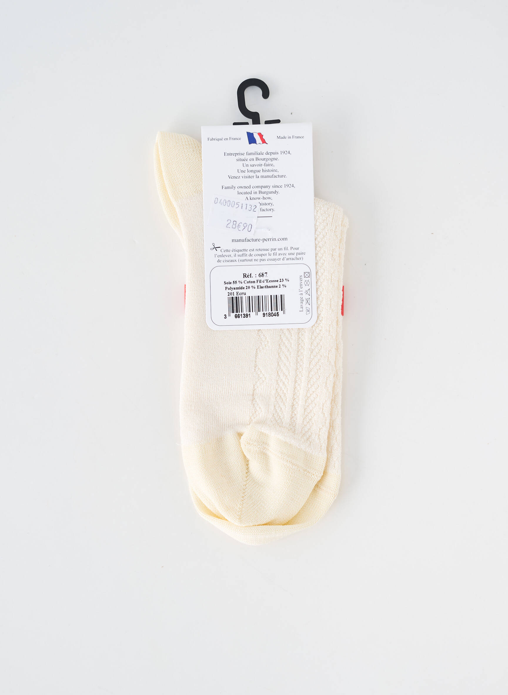 Chaussettes stretch beige PERRIN femme