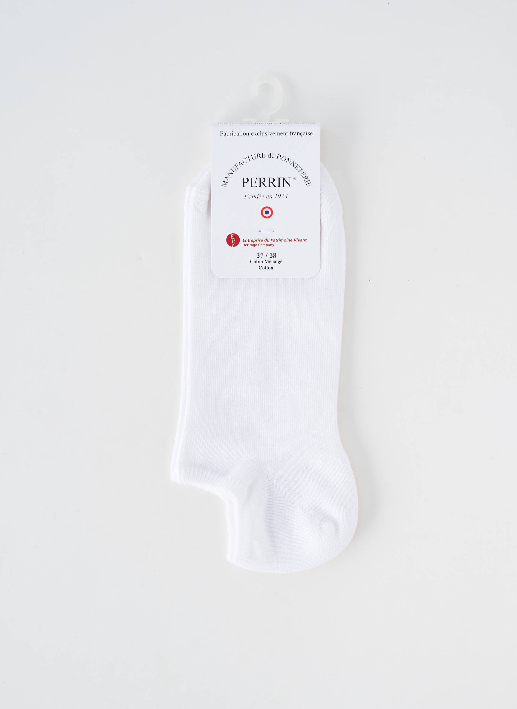 Chaussettes maille opaque blanc PERRIN femme