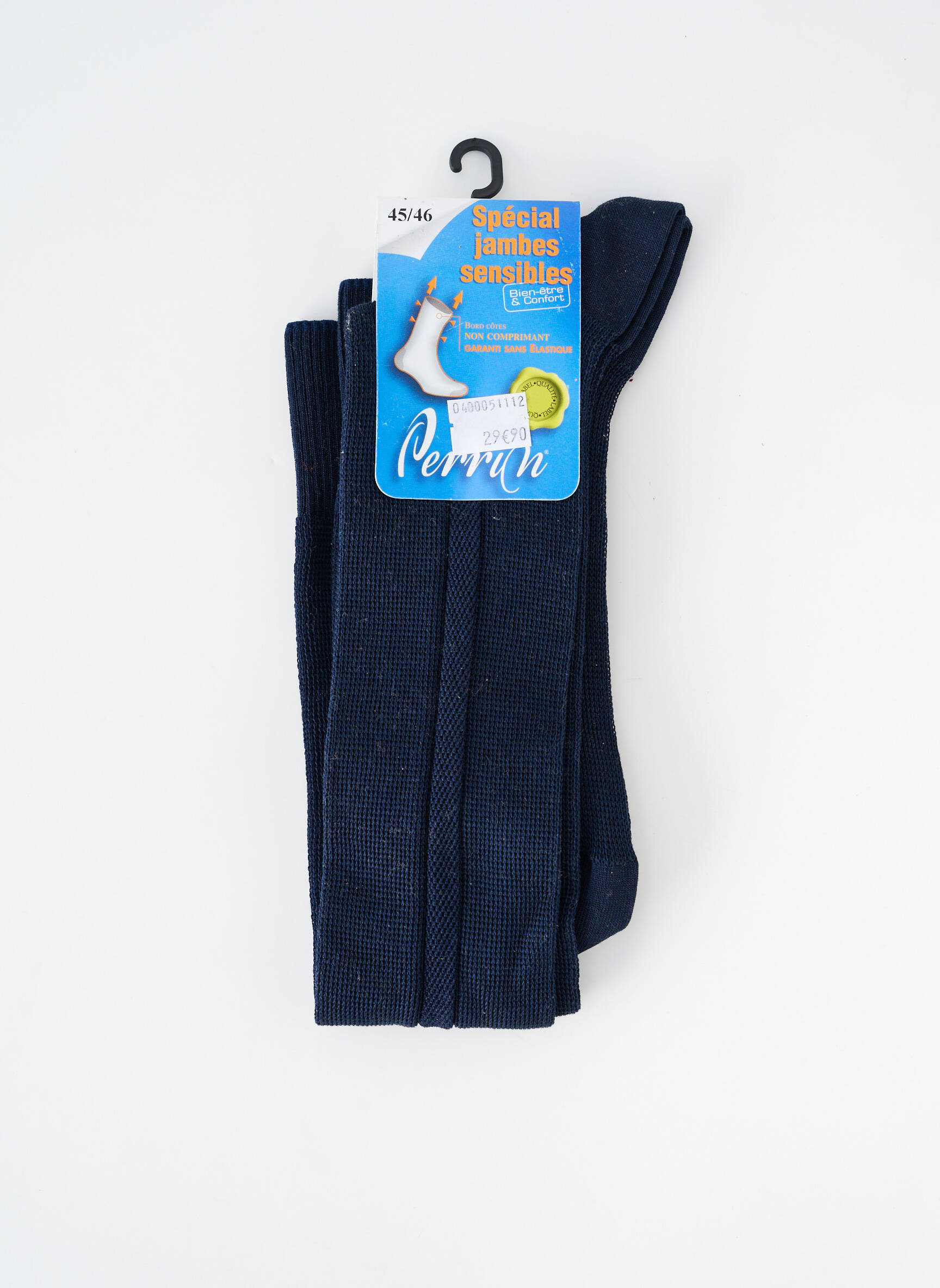 Chaussettes stretch bleu PERRIN homme