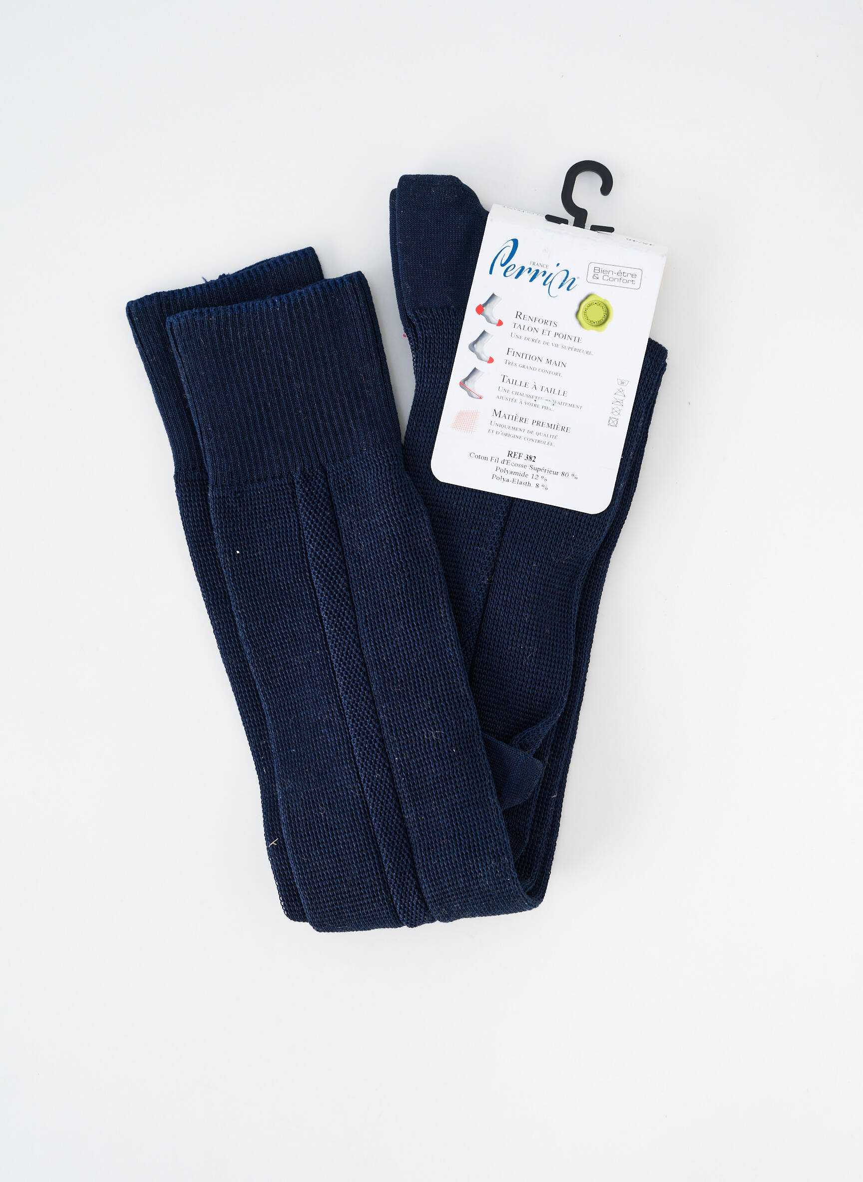 Chaussettes stretch bleu PERRIN homme