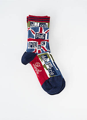 Chaussettes imprimé fantaisie bleu BERTHE AUX GRANDS PIEDS garçon
