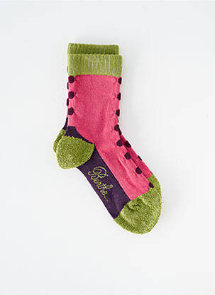 Chaussettes imprimé fantaisie vert BERTHE AUX GRANDS PIEDS fille