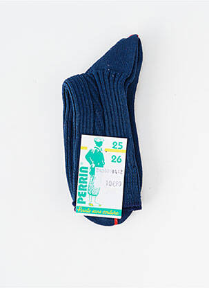 Chaussettes stretch bleu PERRIN garçon