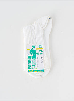 Chaussettes stretch blanc PERRIN garçon