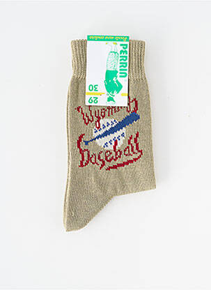 Chaussettes imprimé fantaisie vert PERRIN garçon