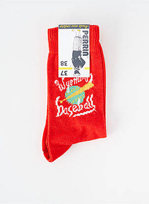 Chaussettes imprimé fantaisie rouge PERRIN garçon
