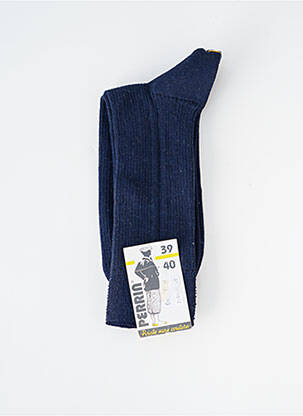 Chaussettes stretch bleu PERRIN homme