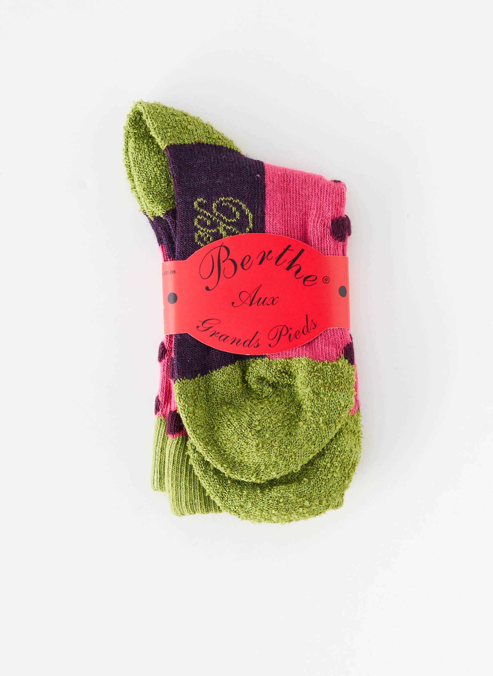 Chaussettes imprimé fantaisie vert BERTHE AUX GRANDS PIEDS fille