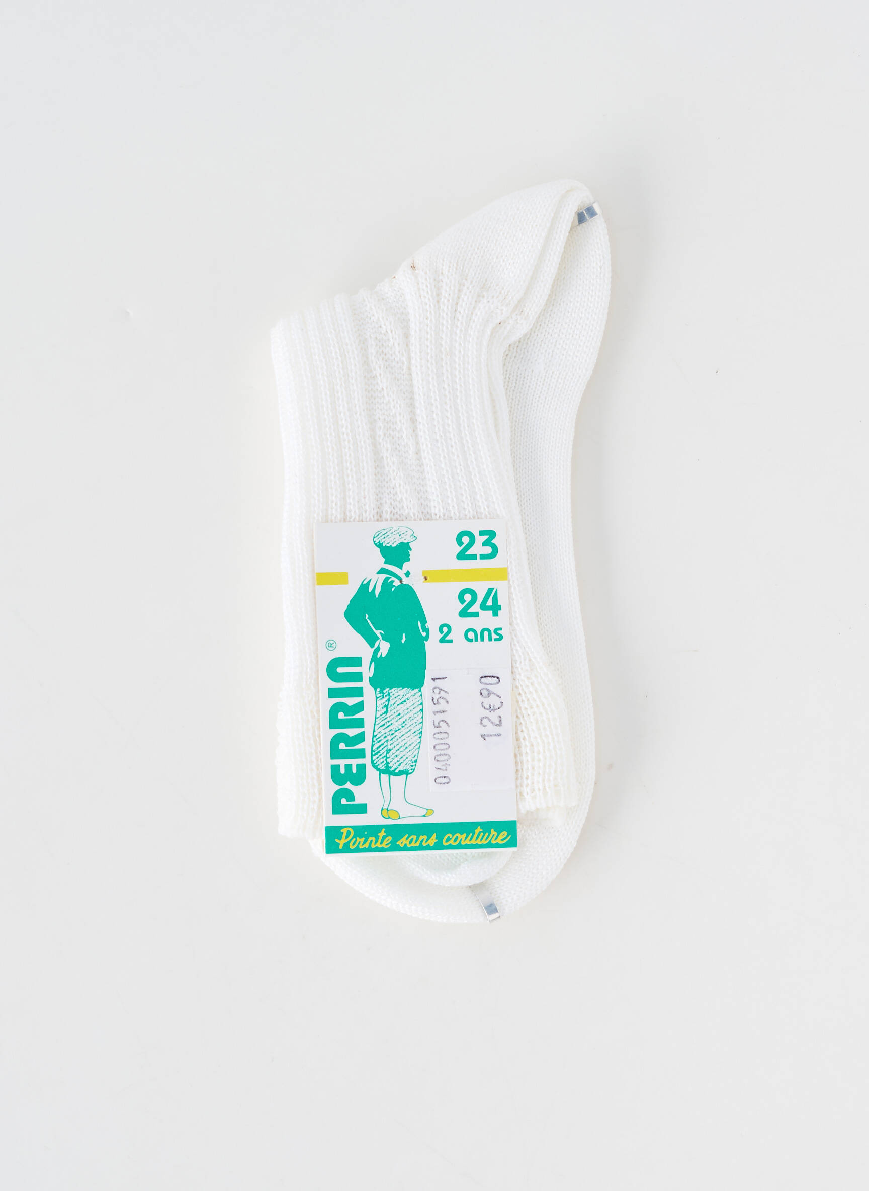 Chaussettes stretch blanc PERRIN garçon