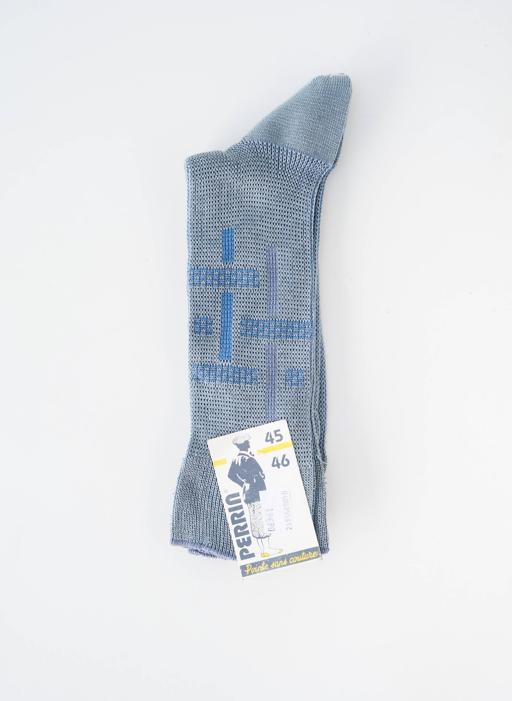 Chaussettes imprimé fantaisie gris PERRIN homme