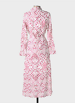 Robe longue imprimé fantaisie manches longues blanc PEPE JEANS femme