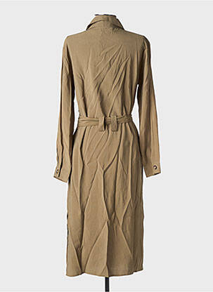 Robe mi-longue manches longues manches longues vert GRACE & MILA femme