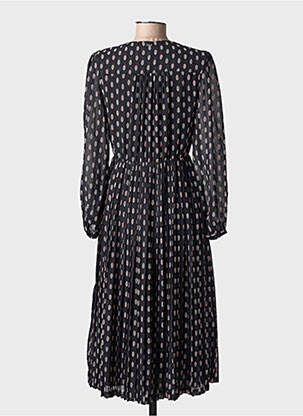 Robe mi-longue imprimé fantaisie manches longues noir PEPE JEANS femme