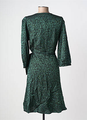 Robe mi-longue manches 3/4 manches 3/4 vert LA PETITE ETOILE femme