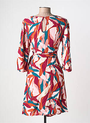 Robe mi-longue manches 3/4 manches 3/4 rose GRACE & MILA femme
