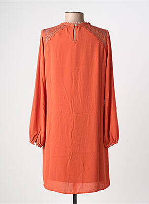 Robe courte manches longues manches longues orange MOLLY BRACKEN femme