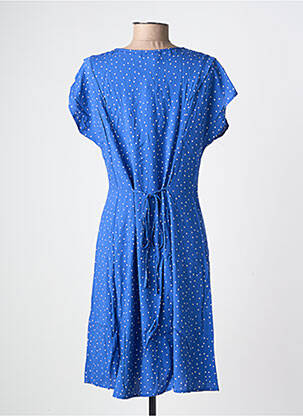 Robe mi-longue manches courtes manches courtes bleu GRACE & MILA femme