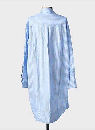 Robe mi-longue manches longues manches longues bleu RUE MAZARINE femme