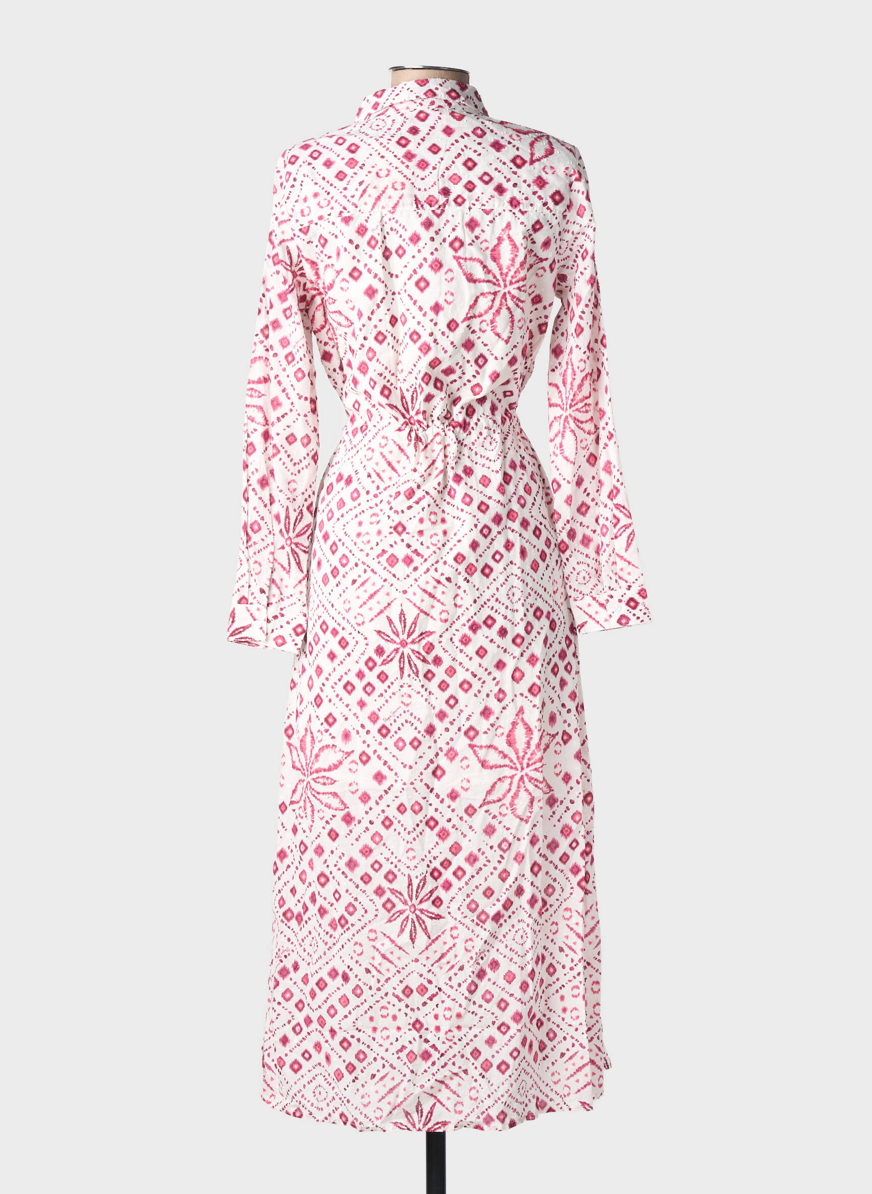 Robe longue imprimé fantaisie manches longues blanc PEPE JEANS femme