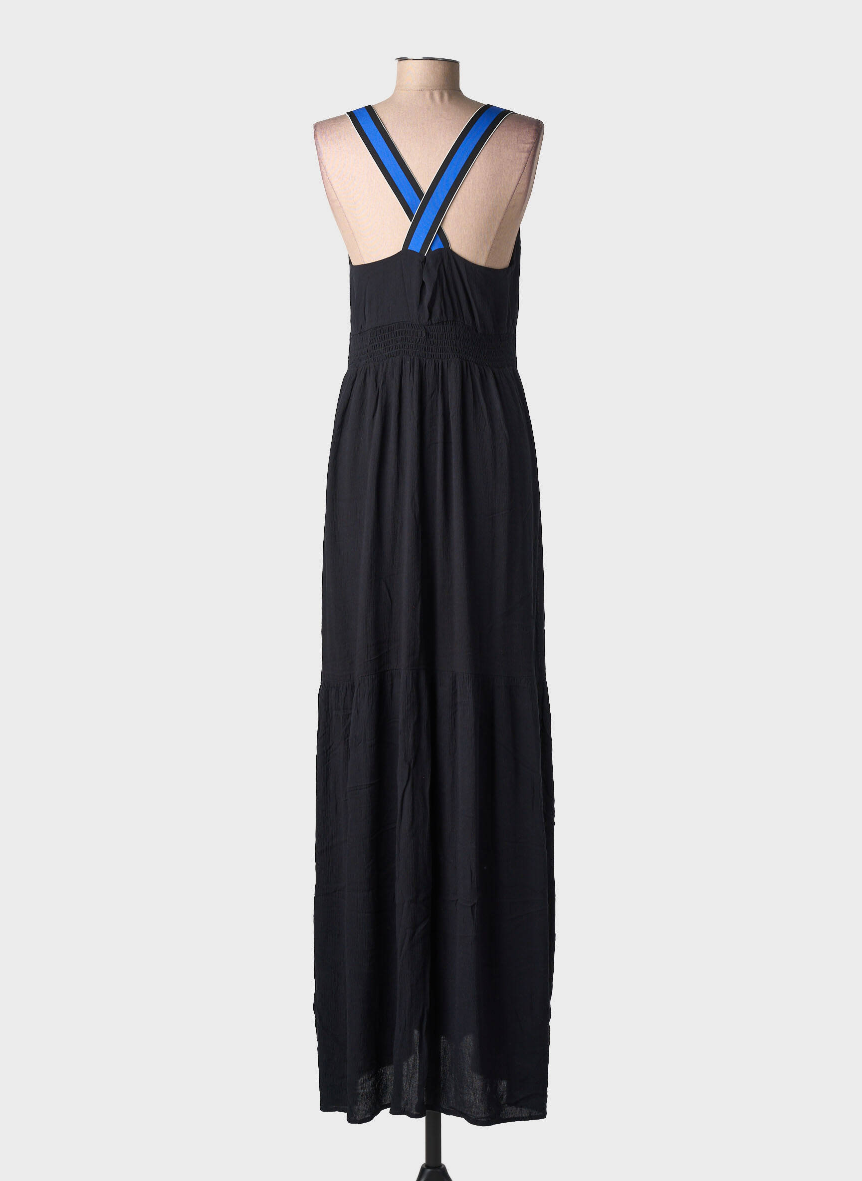 Robe longue imprimé fantaisie sans manche noir DESIGUAL femme