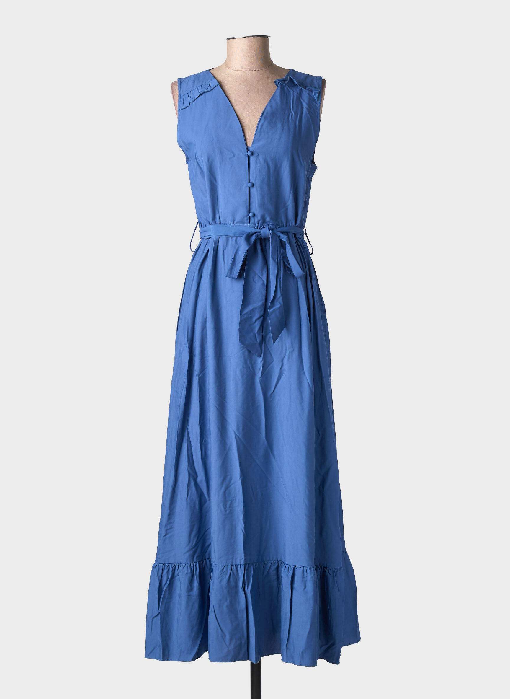 Robe longue sans manche sans manche bleu MOLLY BRACKEN femme