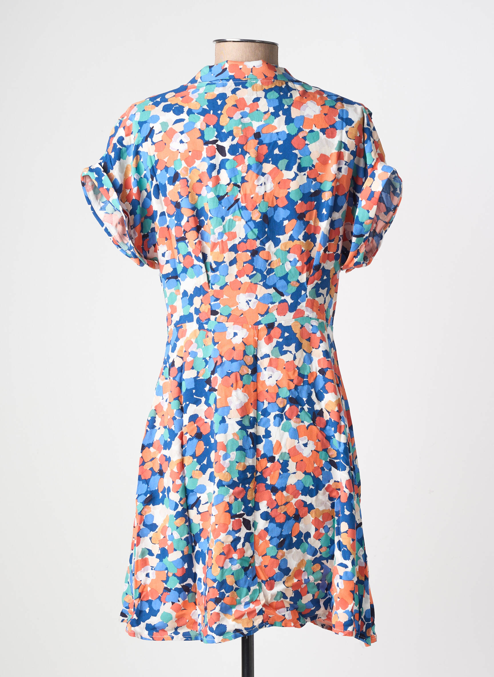 Robe courte manches courtes manches courtes bleu MOLLY BRACKEN femme