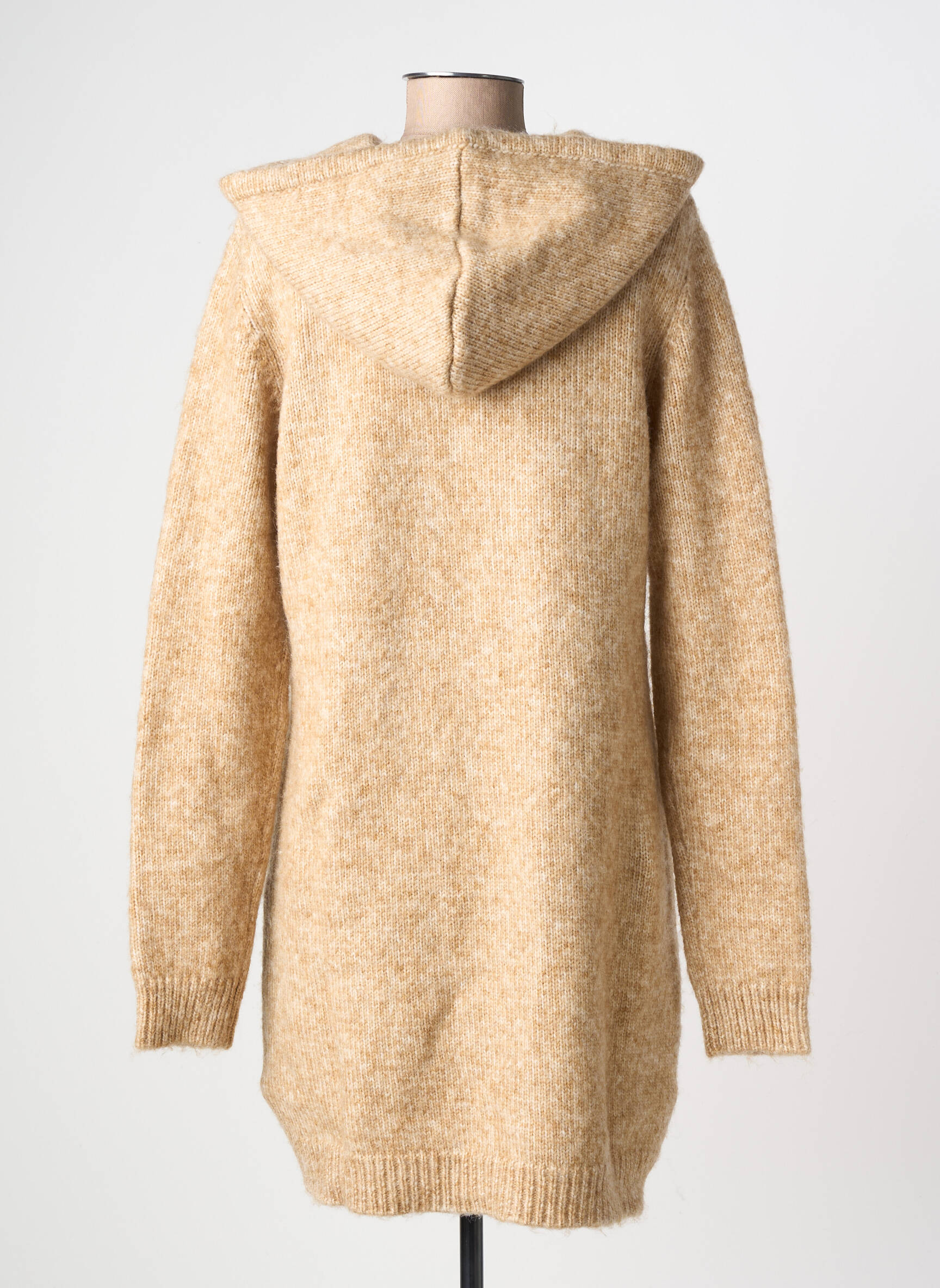 Robe pull coupe droite manches longues beige LPB LES PETITES BOMBES  femme