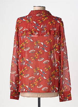 Chemisier imprimé fleurs manches longues orange LPB LES PETITES BOMBES  femme