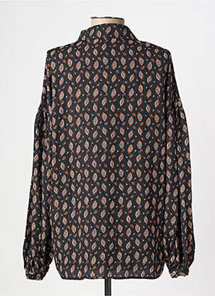 Chemisier tissage crêpe manches longues noir MOLLY BRACKEN femme
