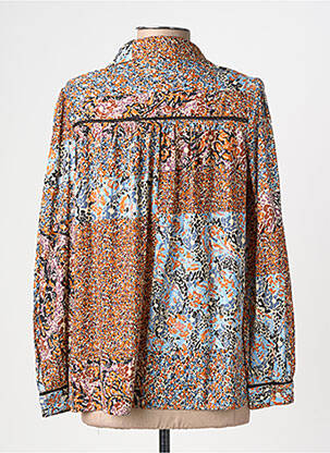 Chemisier coupe cintrée manches longues orange RUE MAZARINE femme