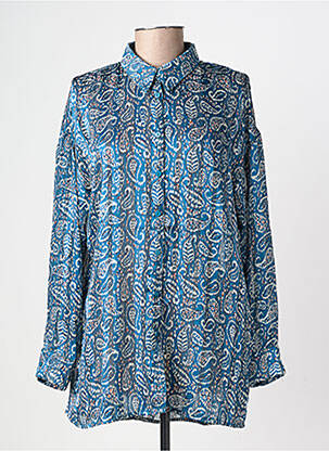 Tunique manches longues légère et transparente bleu MOLLY BRACKEN femme
