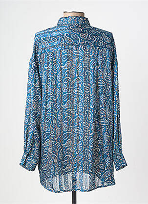 Tunique manches longues légère et transparente bleu MOLLY BRACKEN femme