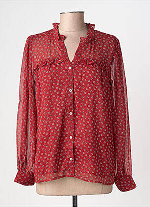 Chemisier imprimé fleurs manches longues rouge PEPE JEANS femme