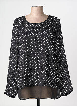 Blouse col rond manches longues noir MOLLY BRACKEN femme