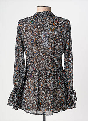 Blouse légère et transparente manches longues noir MOLLY BRACKEN femme