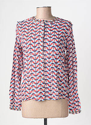 Chemisier col mao manches longues rouge PEPE JEANS femme