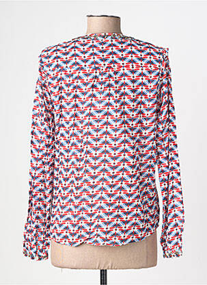 Chemisier col mao manches longues rouge PEPE JEANS femme
