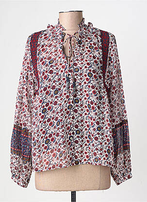 Chemisier imprimé fleurs manches longues rouge PEPE JEANS femme