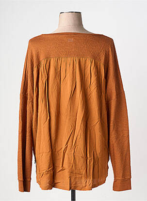 Sweat-shirt stretch manches longues orange TBS femme
