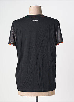 T-shirt sérigraphie manches courtes noir DESIGUAL femme