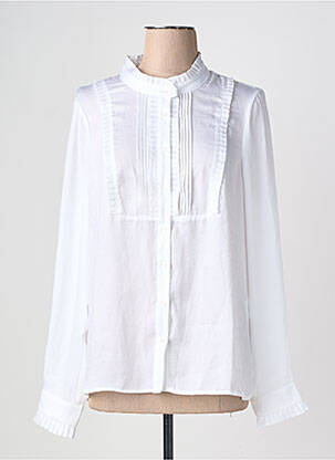 Chemisier coupe fluide manches longues blanc MOLLY BRACKEN femme