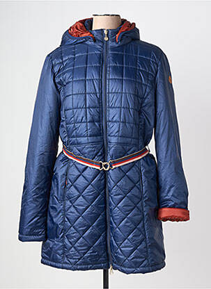 Doudoune manches longues a capuche bleu TBS femme