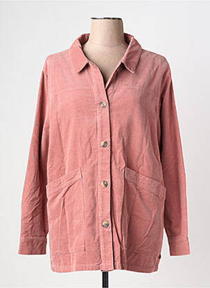 Veste casual coupe droite rose TBS femme