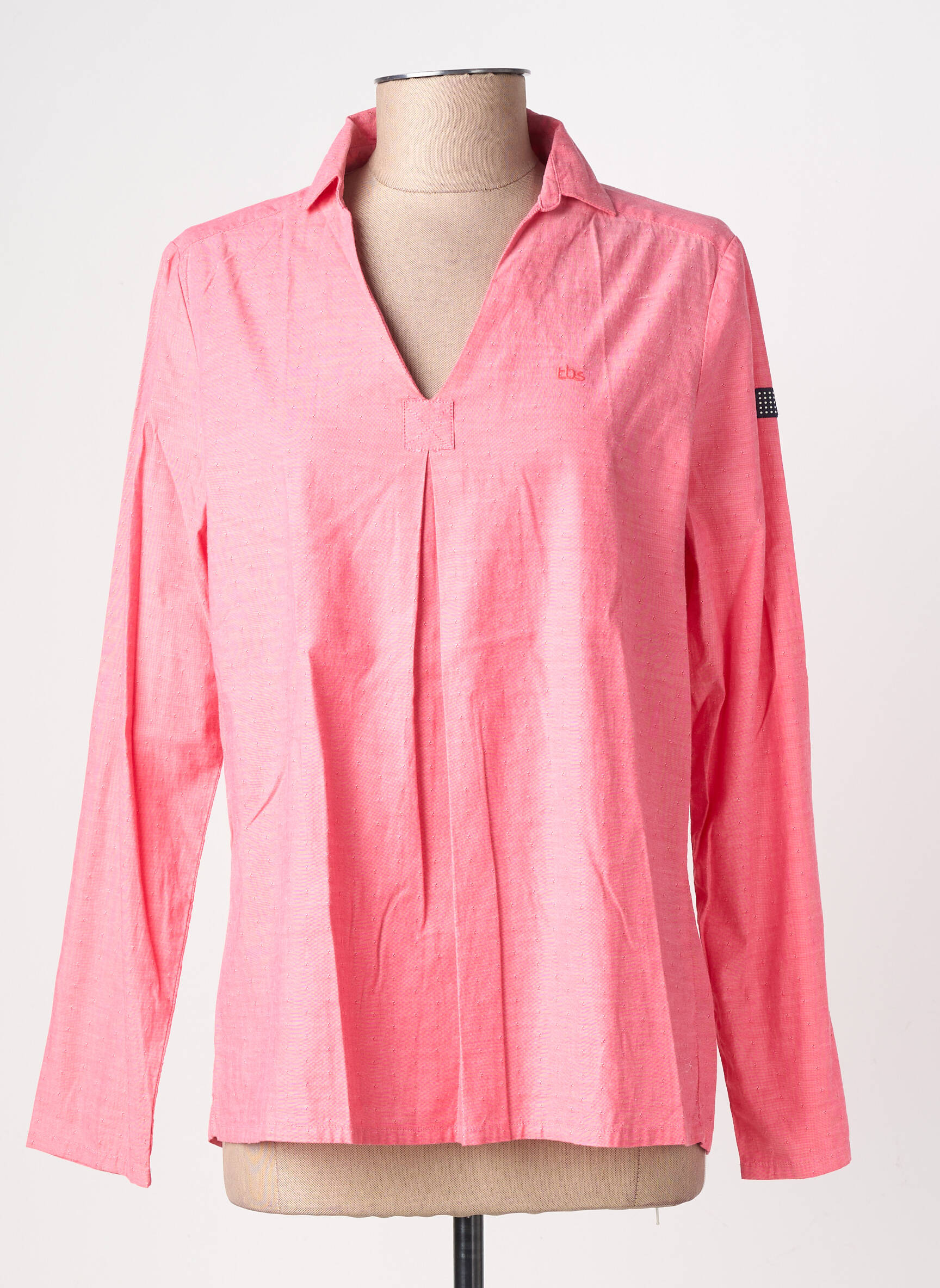 Blouse manches longues manches longues rose TBS femme
