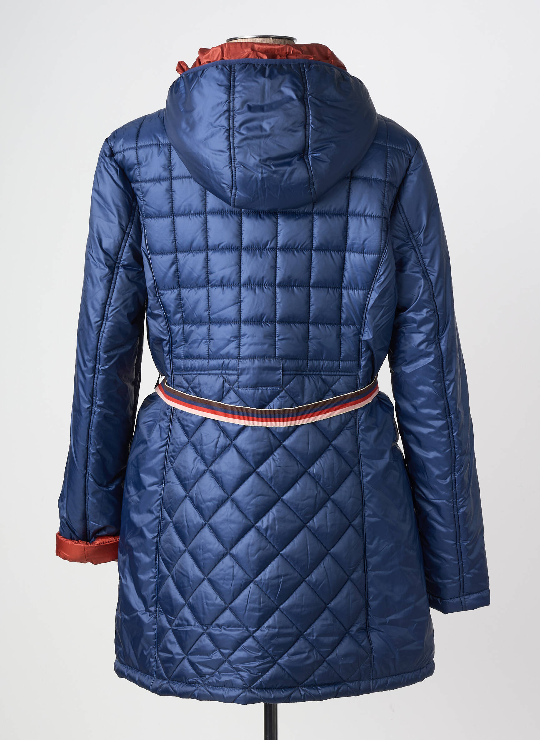 Doudoune manches longues a capuche bleu TBS femme